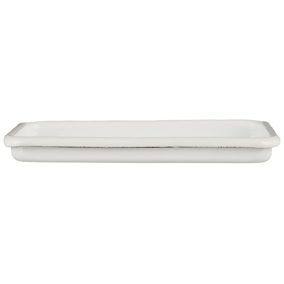 Bandeja Enlozada Rectangular Blanca