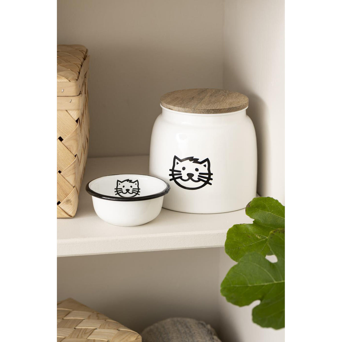 Frasco Comida para Gato con Tapa de Madera 2.2 lt.