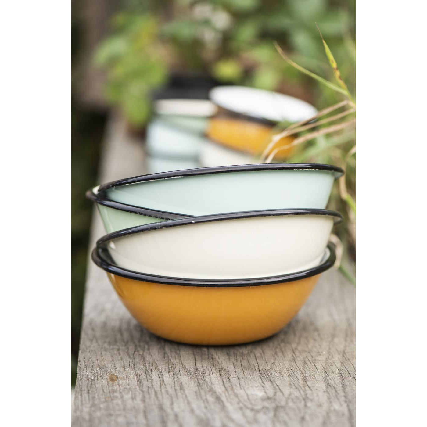 Bowl Enlozado Light Blue / Interior Crema