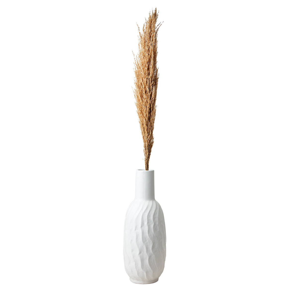 Florero COCOS L, Blanco, Ø9/14xH38 cm