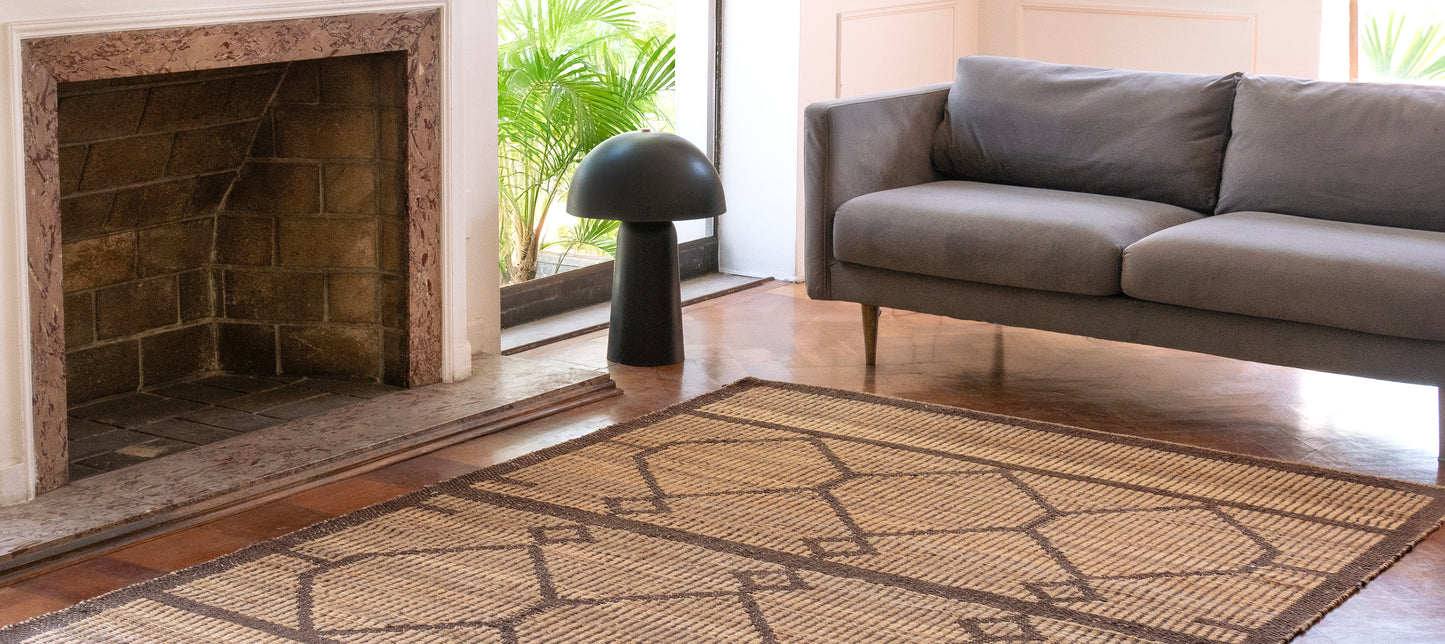 Alfombra Sylhet Yute 2,0 x 3,0 m rombo