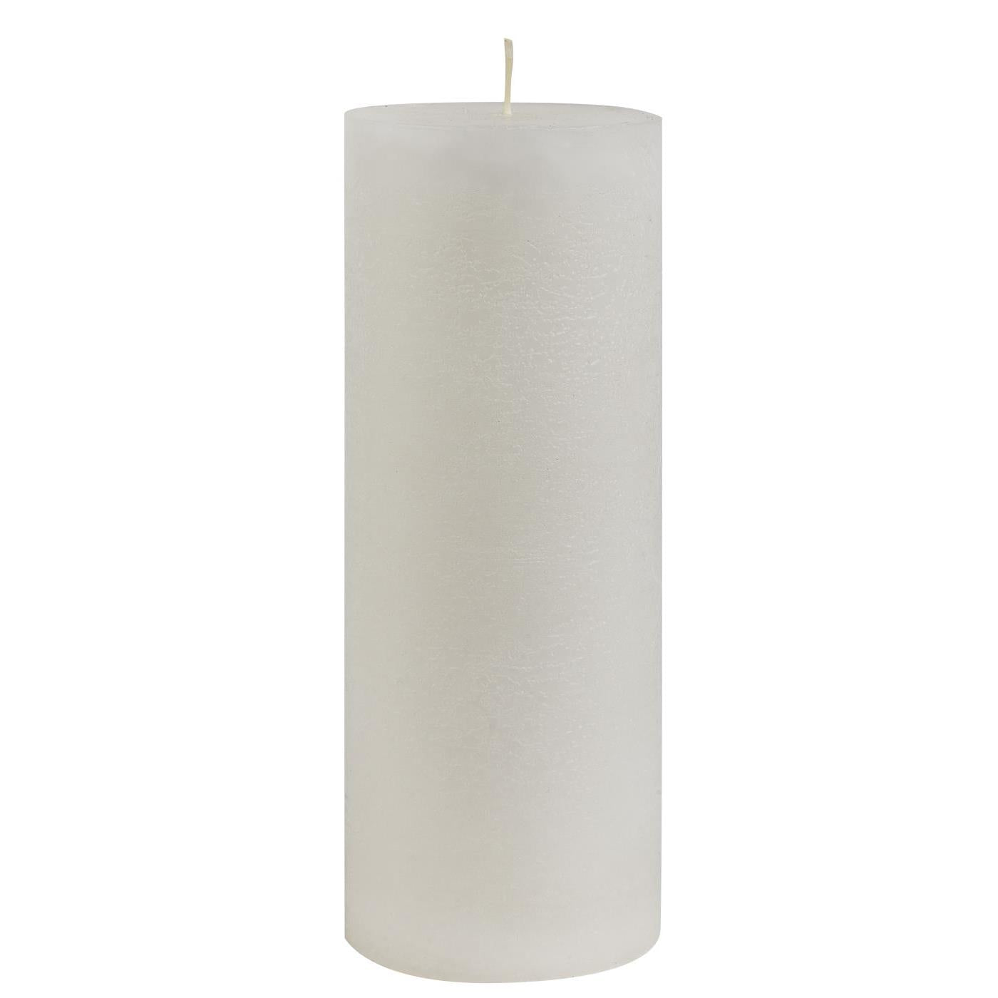 Vela Rústica Blanca Ø:7 H:18 cm