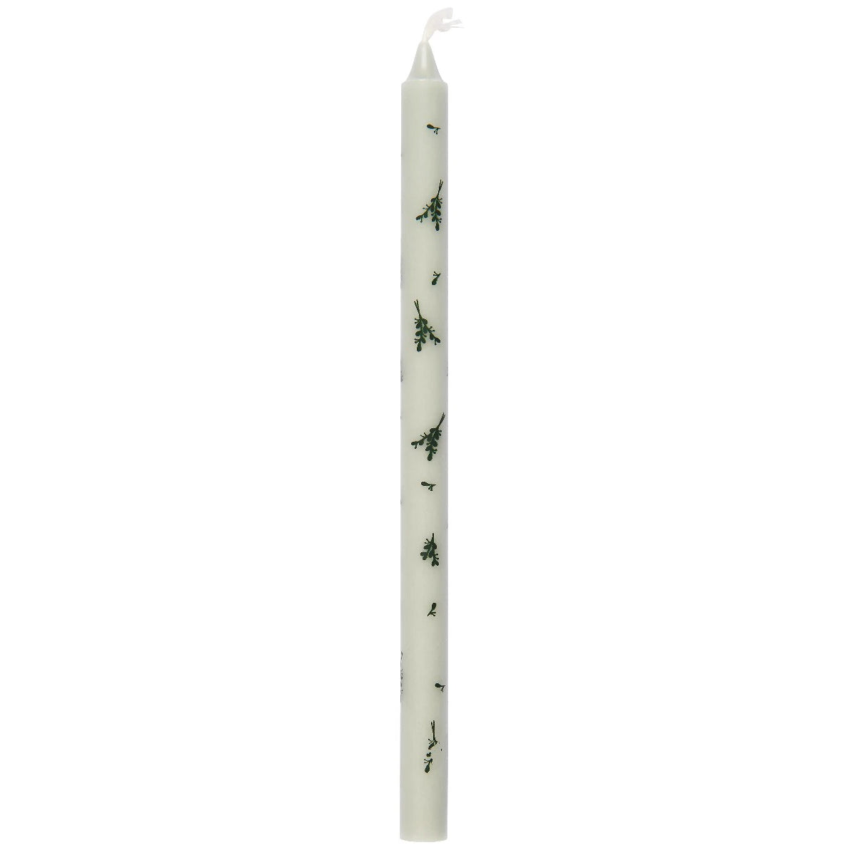 Vela Taper Diseño Ramas Verdes, Ø:1.3 H:20