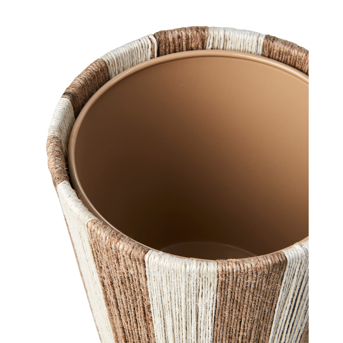 Maceta JULLAN, Marfil/Natural, Ø11/15xH15 cm