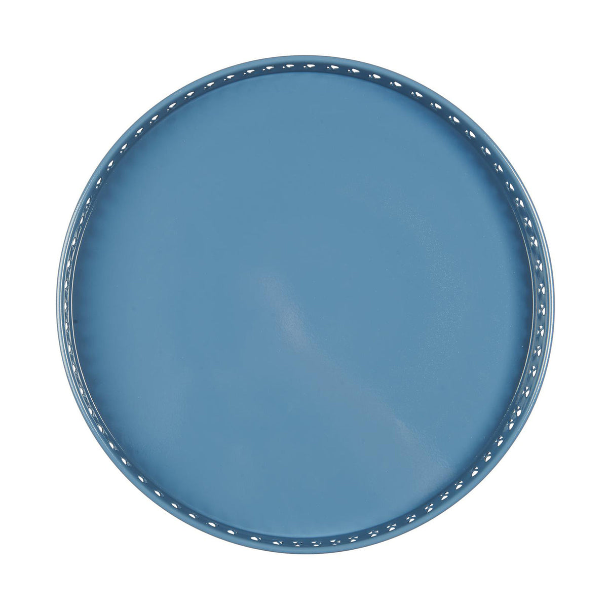 Bandeja Metal Turquesa con Borde Ø: 36,5 cm