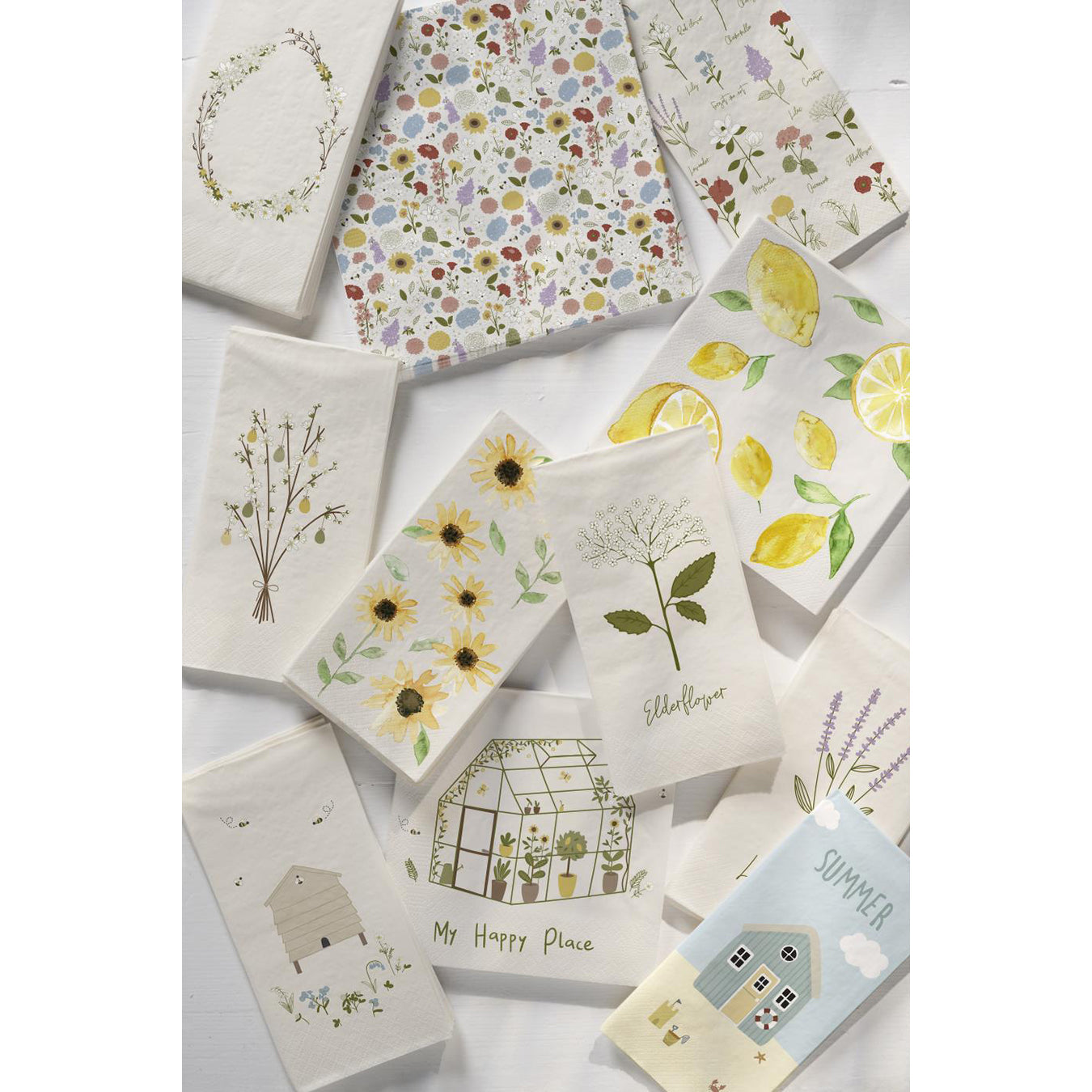 Servilletas con Diseño Flores 50 unidades de 20x20 cm