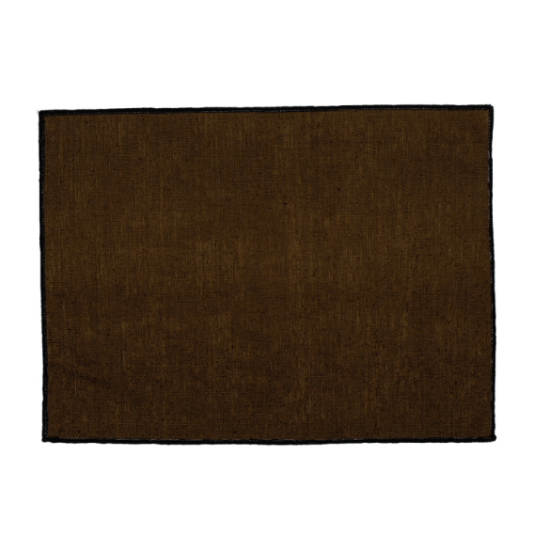 Set 6 Individuales Lino Engomado Borgo Moka