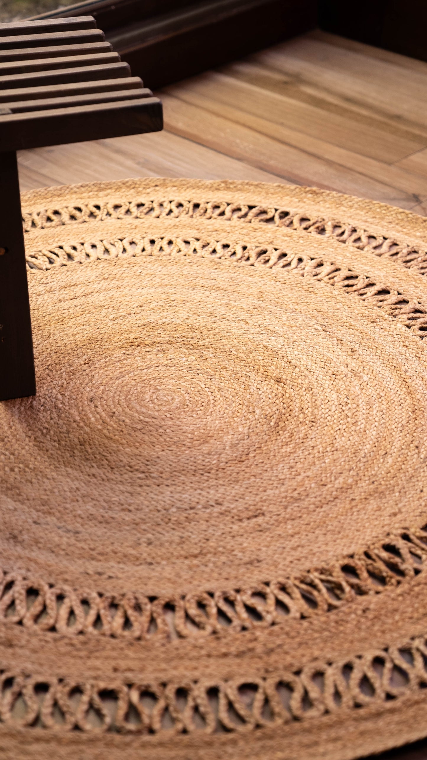 Alfombra Georgia Natural Redonda 1,2m