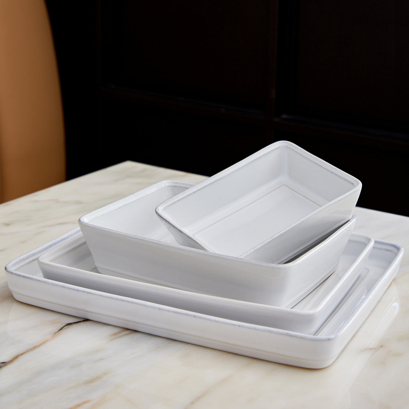 Bandeja Friso 30 cm Blanco