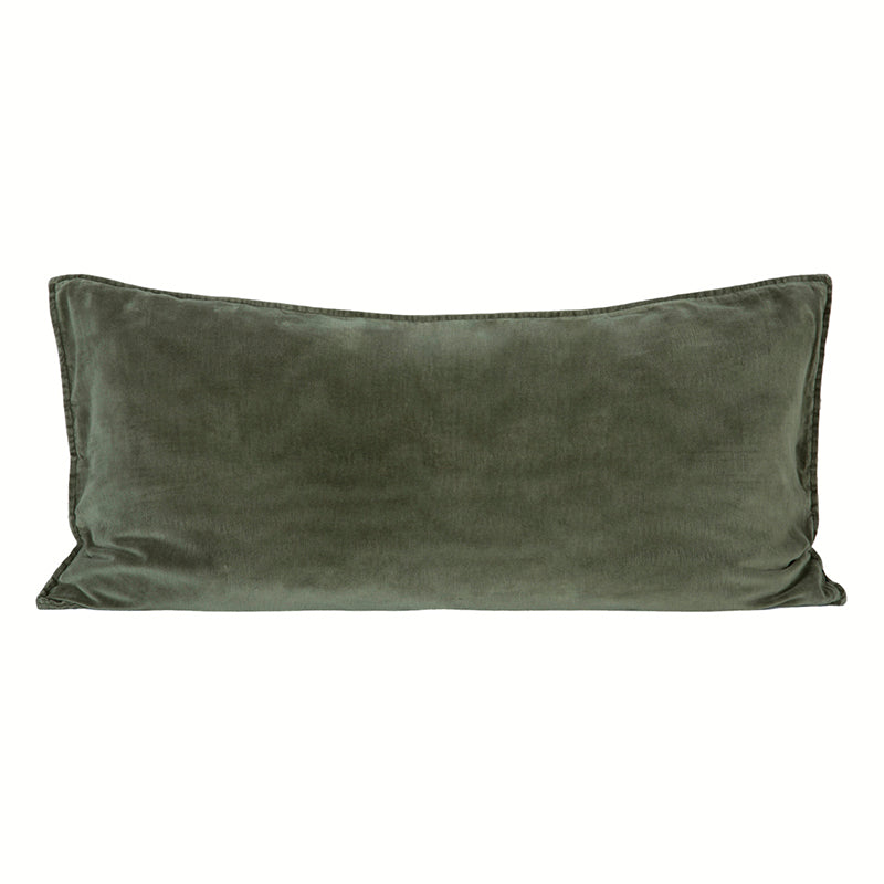 Funda Cojín Velvet Manhattan Kaki 55x110 cm