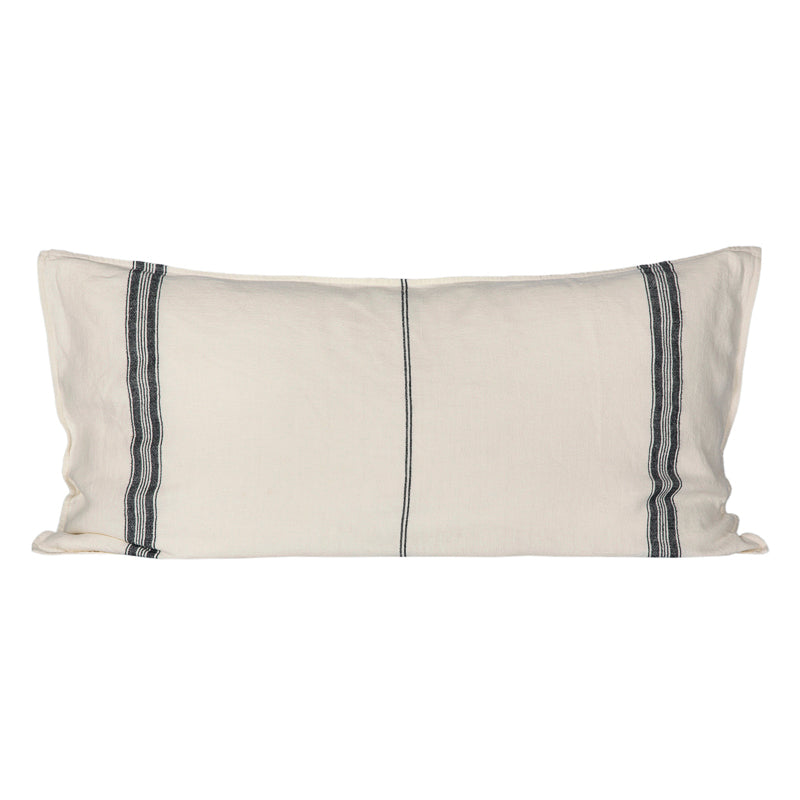 Funda Cojín Metz Marfil/Negro 55x110 cm
