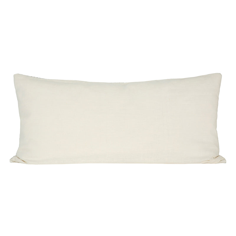 Funda Cojín Lino Nimes Marfil/Negro 55x110 cm