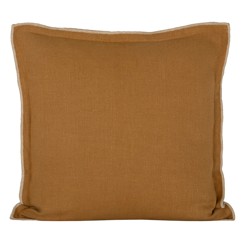 Funda Cojín Lino Seoni Tabac 45x45 cm