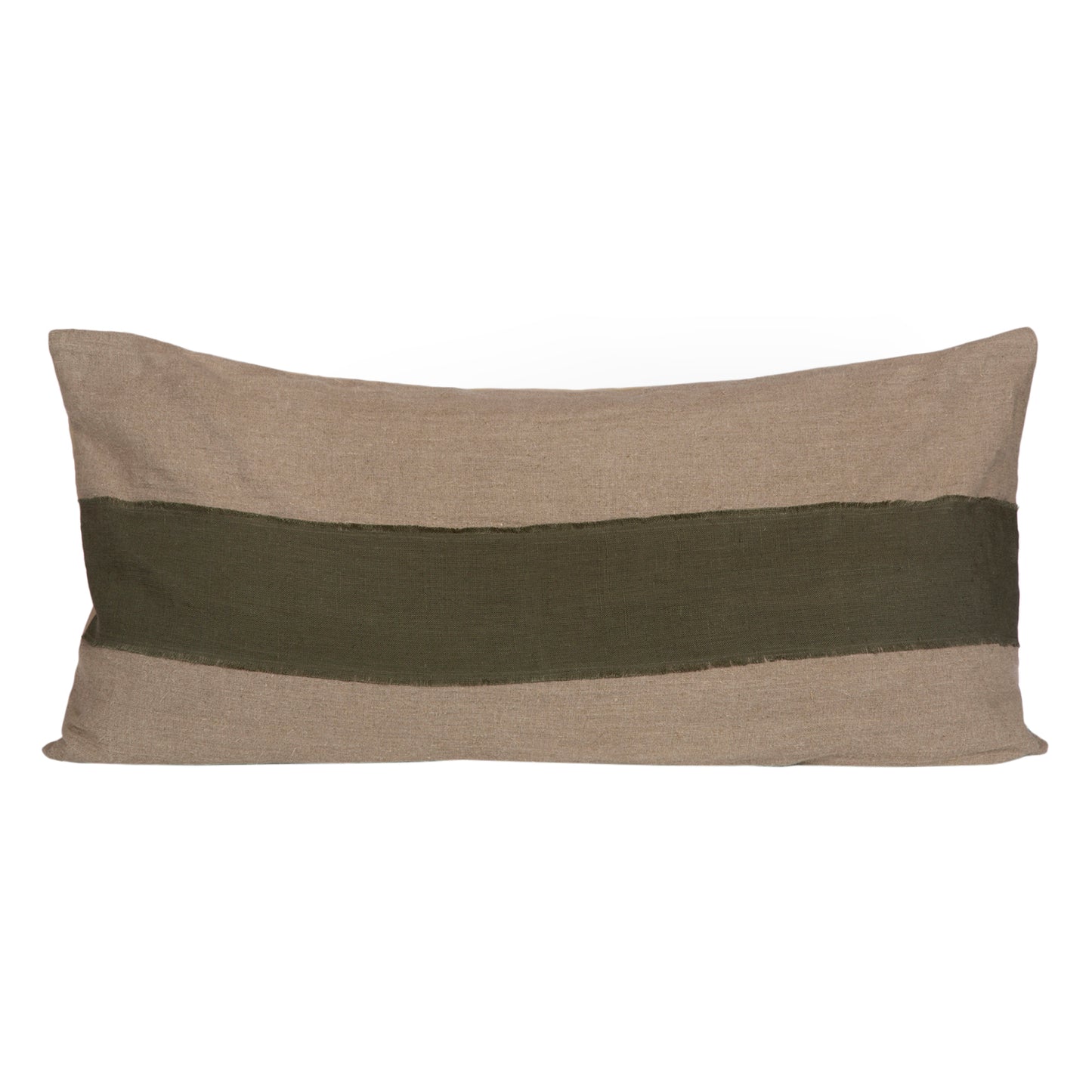 Funda Cojín Lino Bodrum Kaki 55x110 cm