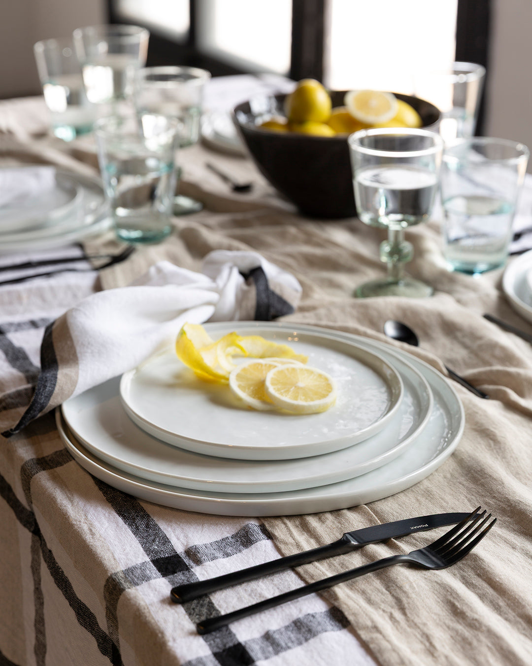 Loza Porcelino Blanco Set de 4 Platos Principal 27.5 cm
