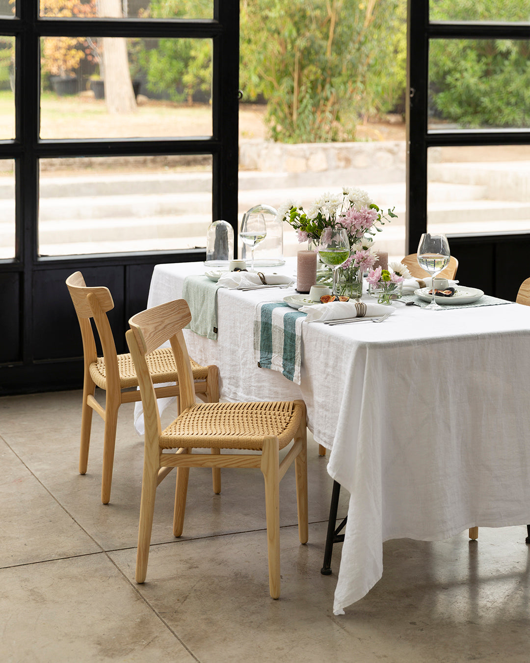 Mantel Lino Bergen Blanco