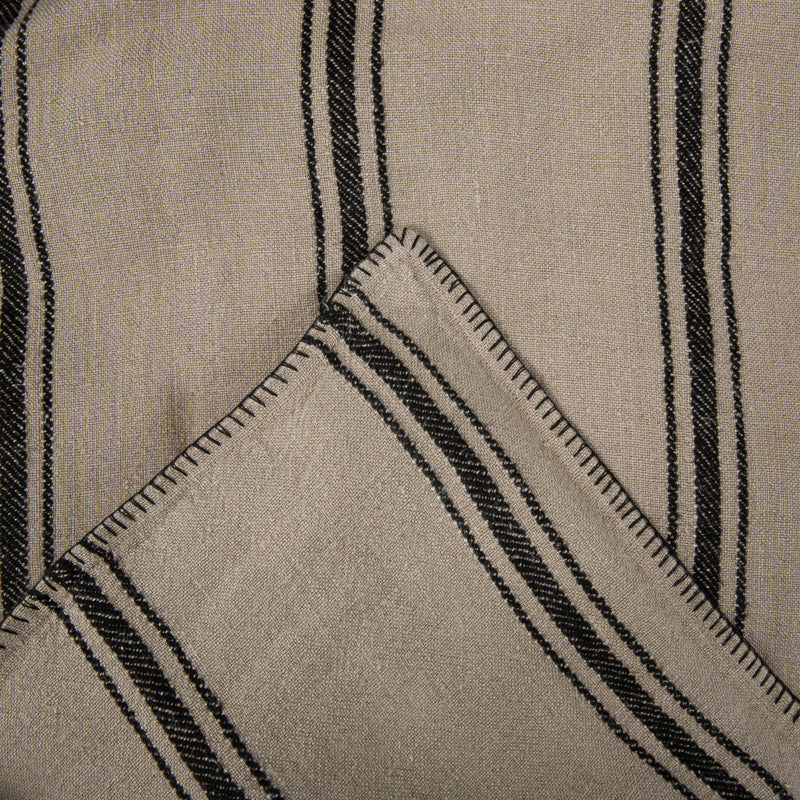 Funda Piecera Niza Natural Negro 85x250 cm