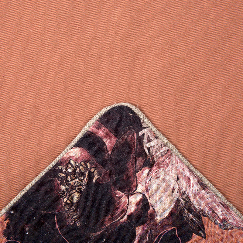 Funda Piecera Lino Estampada Sienne Mocaccino 85x200 cm