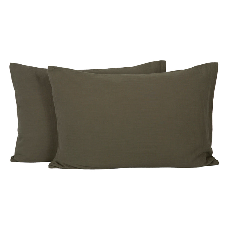 Funda Cojín Mykonos Kaki 50x70 cm - Set de 2