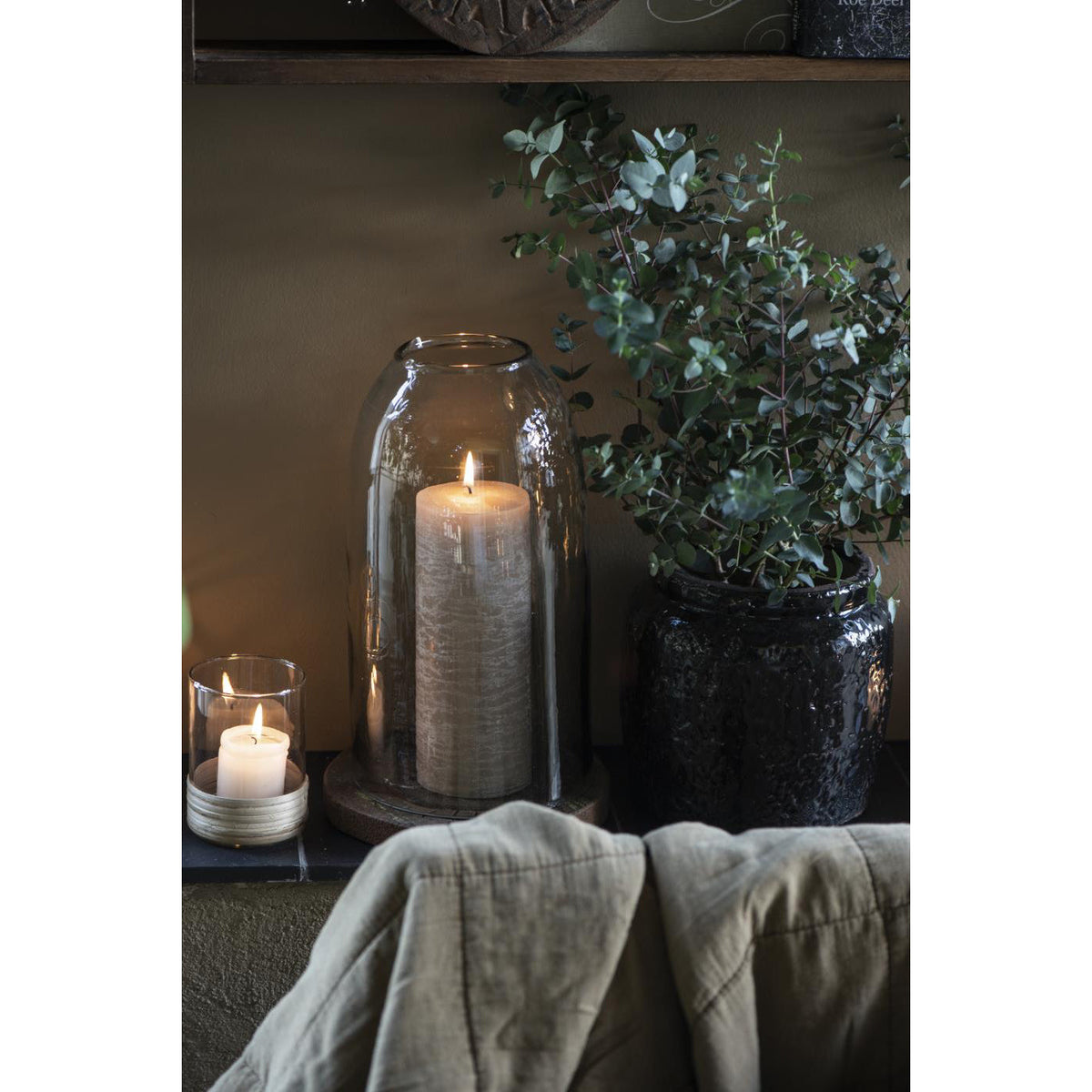 Vela Rústica Lino Ø:7 cm H:18 cm