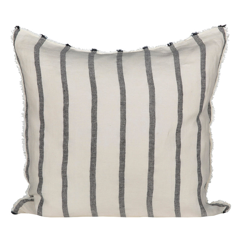 Funda Lino Somme Marfil/Negro 65x65 cm