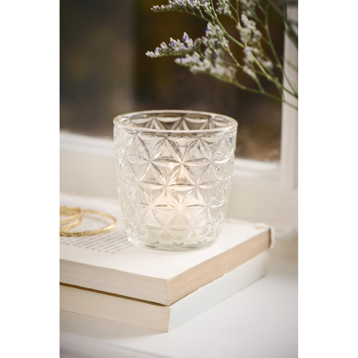 Portavela de Vidrio con Diseño 175 ml