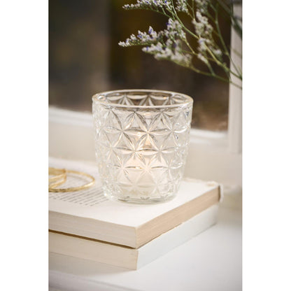 Portavela de Vidrio con Diseño 175 ml