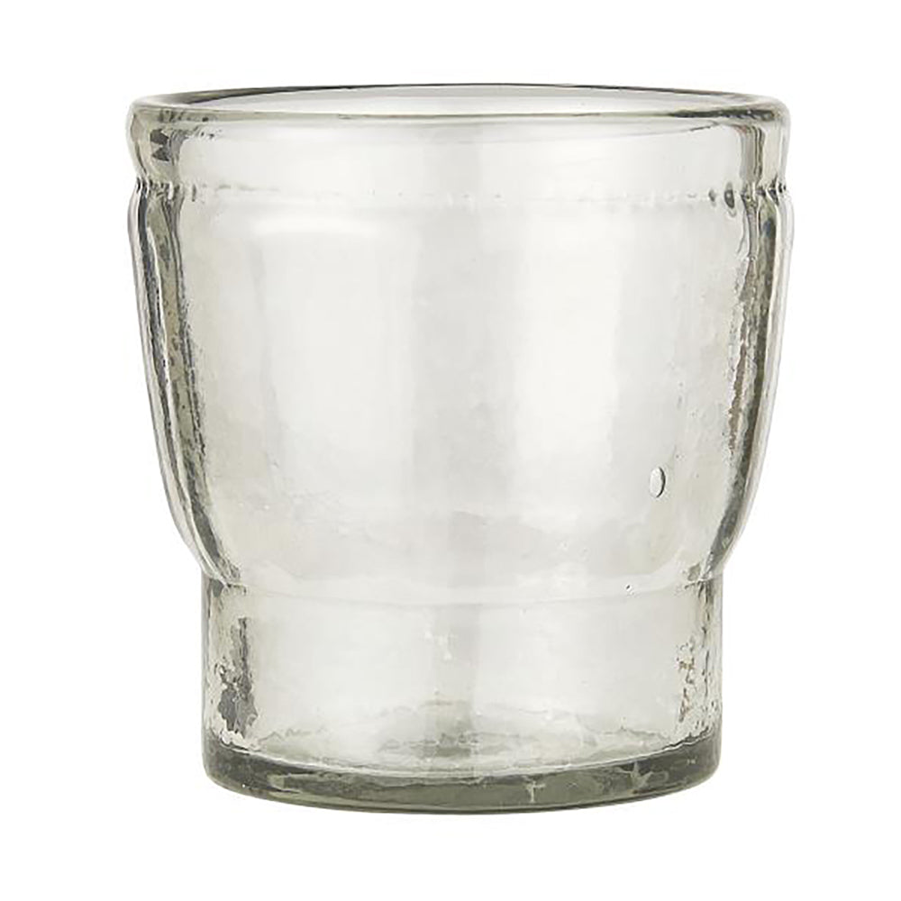Pot de Vidrio con Ranuras H: 11 cm