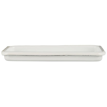 Bandeja Enlozada Rectangular Blanca