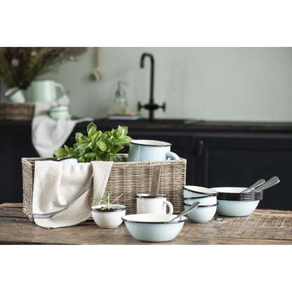 Bowl Enlozado Light Blue / Interior Crema