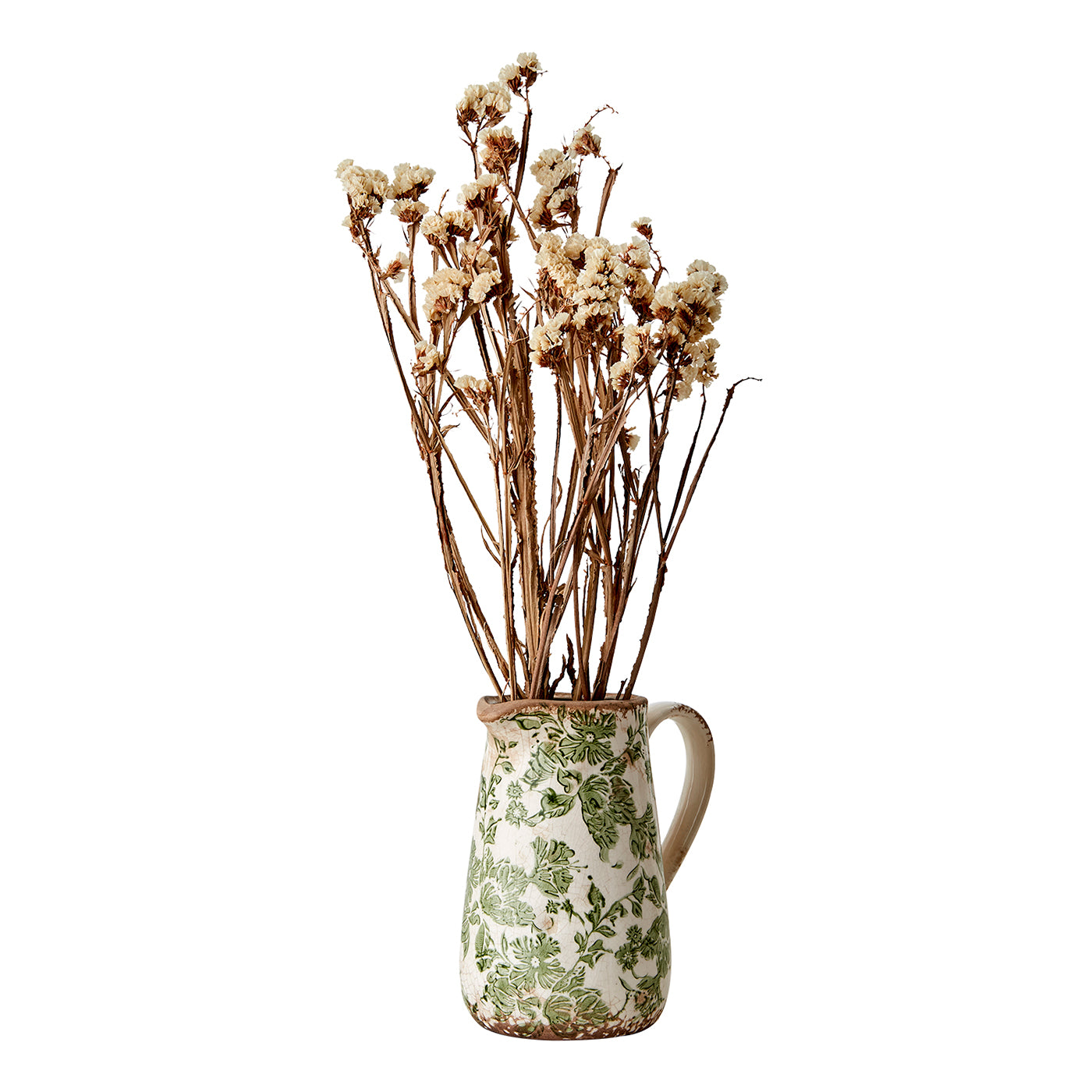 Jarrón VICTORIA, Blanco/Verde, Ø10/16xH18 cm