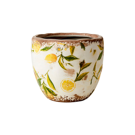 Maceta LEMONA, Blanco/verde/amarillo, XS