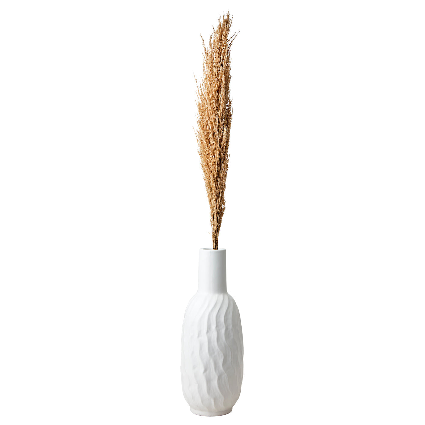Florero COCOS L, Blanco, Ø9/14xH38 cm