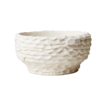 Maceta S, Blanco crudo CREAM, Ø18xH9 cm