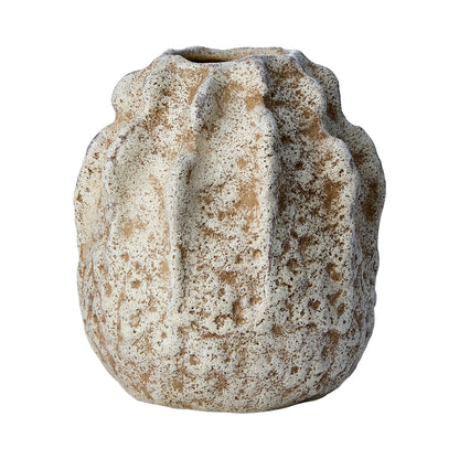 Florero, VIGGO , Beige, Ø12/19xH22 cm