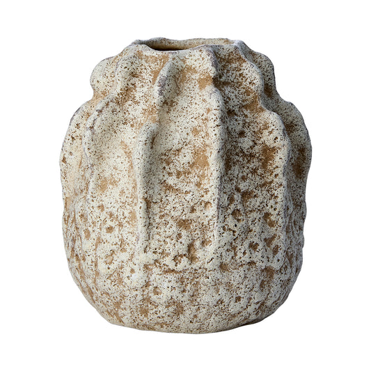 Florero, VIGGO , Beige, Ø12/19xH22 cm