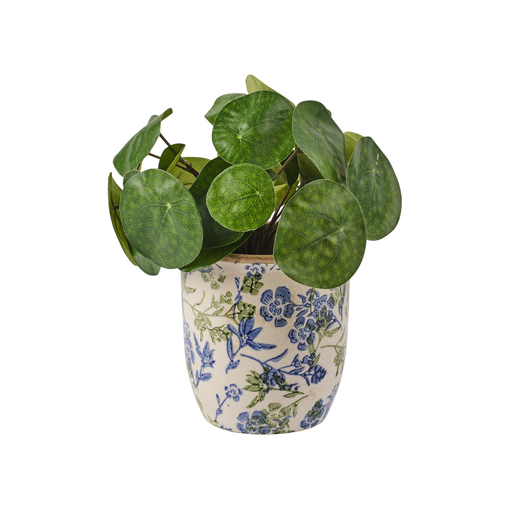 Maceta ANITA Azul/Verde Ø14/12xH15 cm
