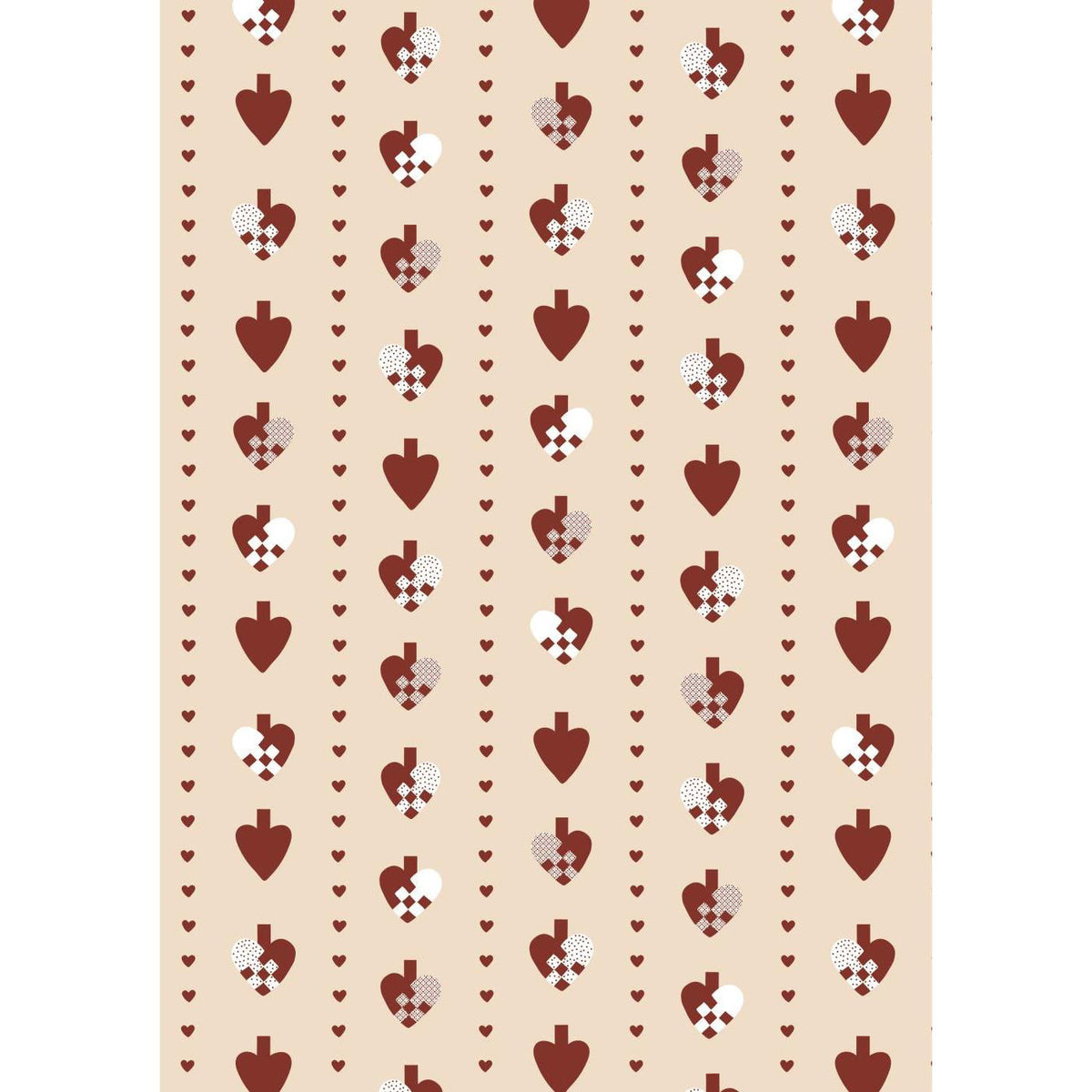 Papel de Regalo Corazones Rollo 5 mt