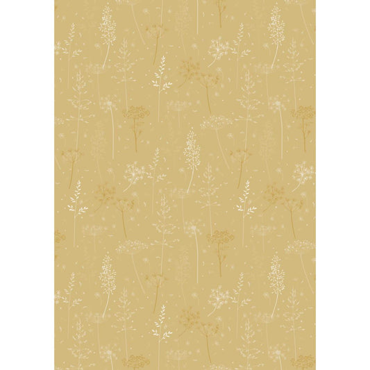 Papel de regalo Diseño Mustard Grass y Umbelas Rollo 5 mt