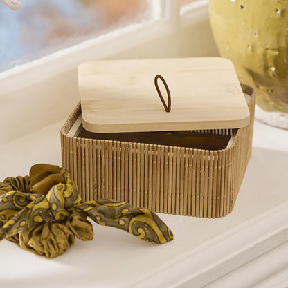 Caja de Madera con Tapa W: 12 H: 4,8 L: 12 cm