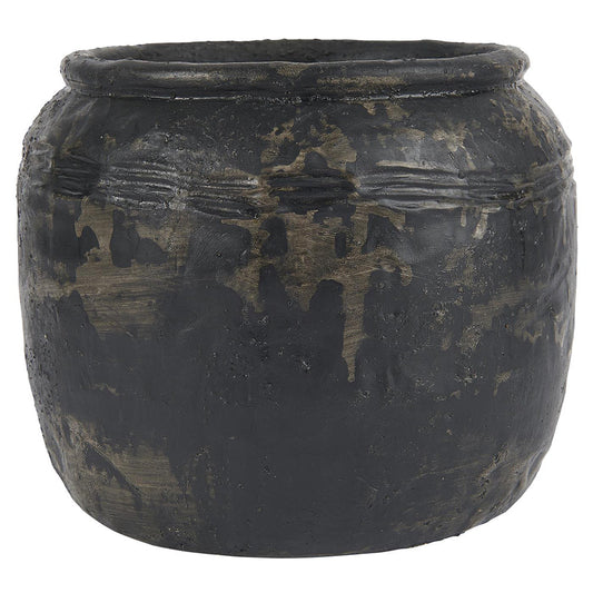 Maceta Cesar Negra Medium Handmade