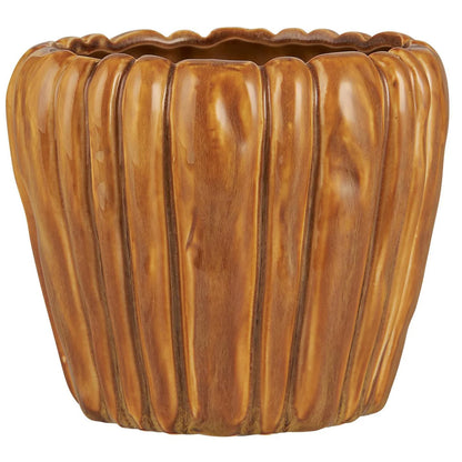 Pot Ranurado Color Arcilla H: 10,5 Ø: 12,5 cm