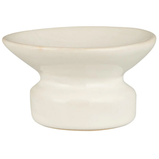 Portavela Boca Ancha Color Blanco H: 5,5 Ø: 10,2 cm