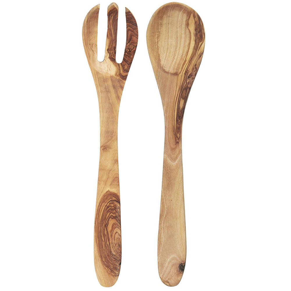 Servidores Ensalada Madera de Olivo