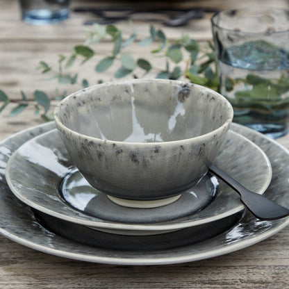 6 Bowls Sopa/Fruta Madeira 14 cm Gris