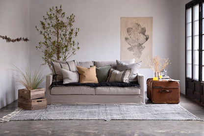 Funda Piecera Lino Chennai Noir 85x200 cm