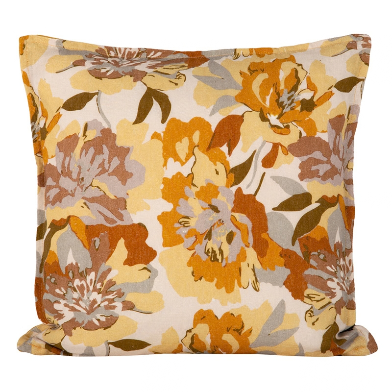 Funda Cojin Lino Trieste Ocre 45x45 cm