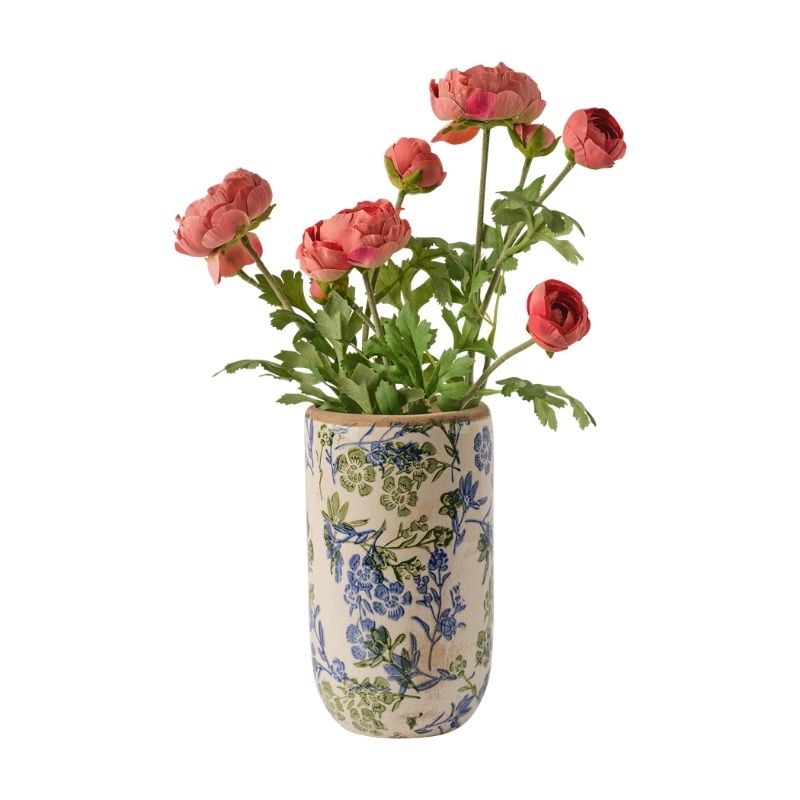 Florero ANITA Azul/Verde Ø11,5/10xH21 cm