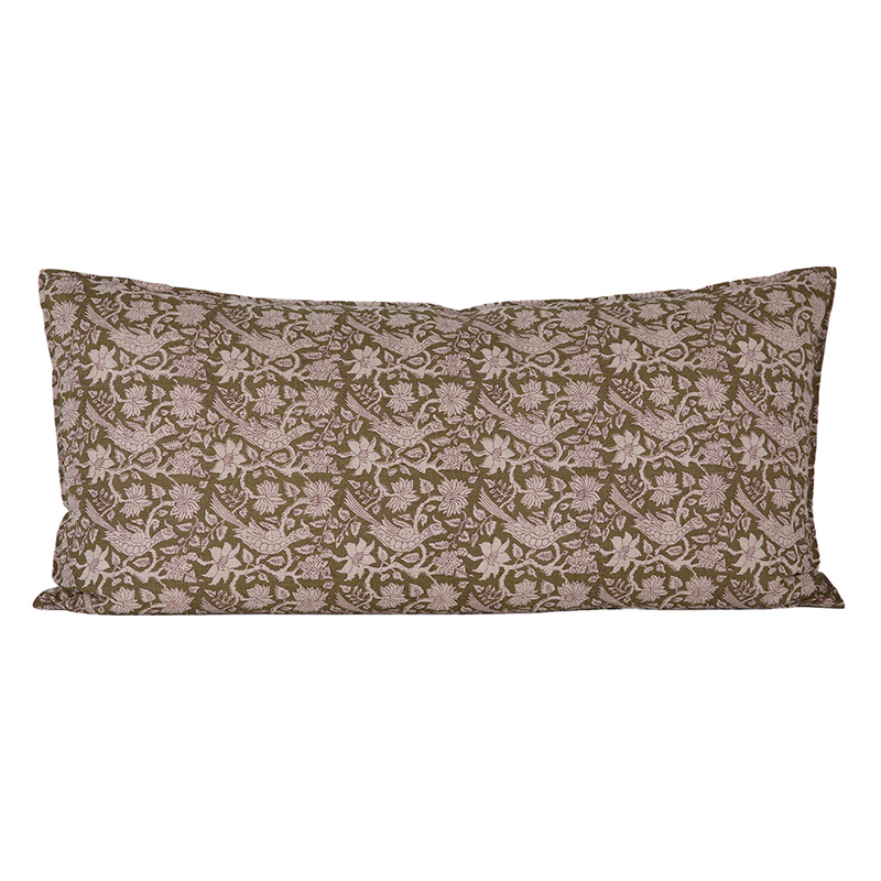Funda Cojín Lino Jaipur Kaki 55x110 cm