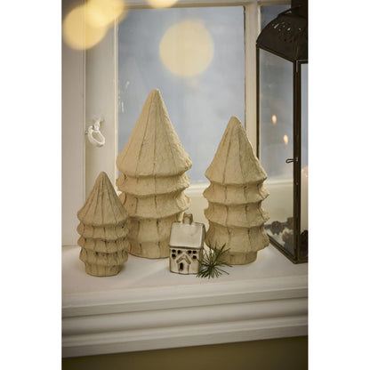 Árbol Navideño Artístico Papel Mâché Medium, H: 18 cm